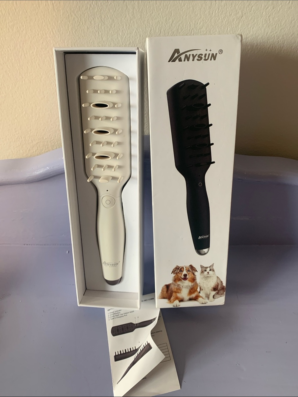 Anysun Smart Ionic Pet Ozone Sterilization and Deodorization Comb